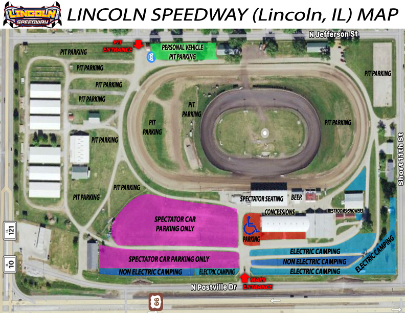 Lincoln Speedway Map