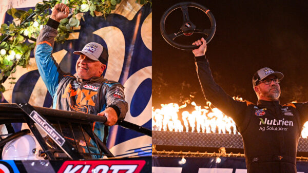 McDowell and Davenport in Victory Lane