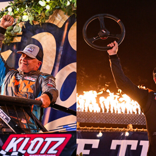 McDowell and Davenport in Victory Lane