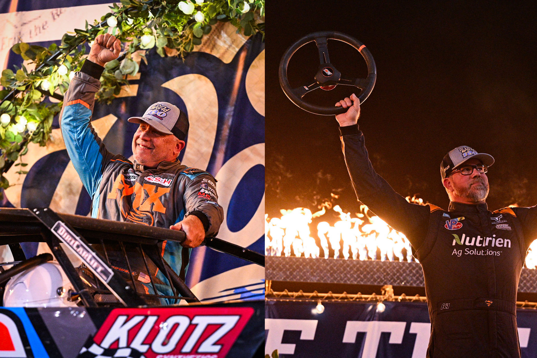 McDowell and Davenport in Victory Lane