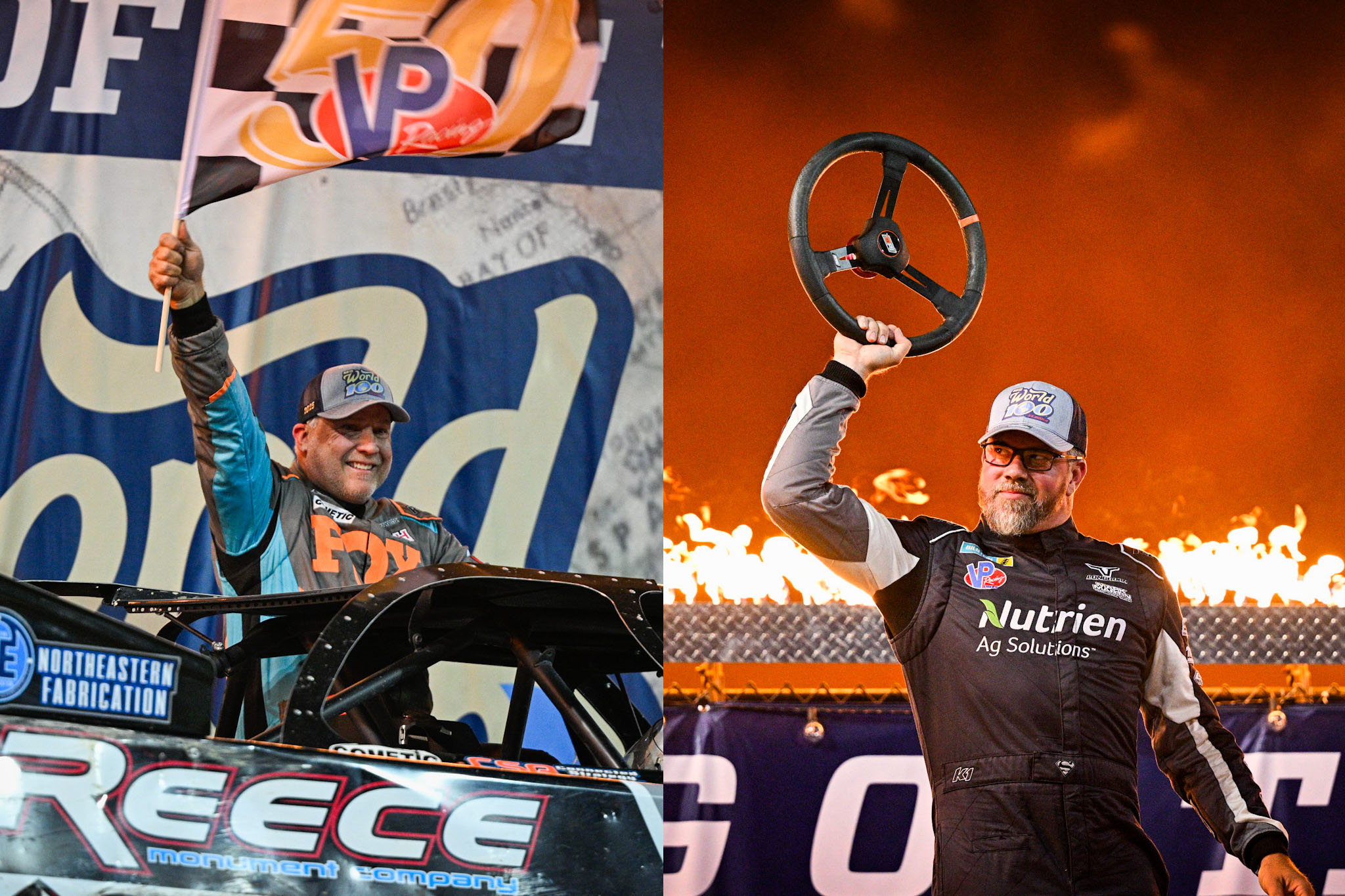 McDowell and Davenport in Victory Lane