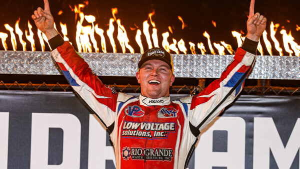 Pierce in Victory Lane
