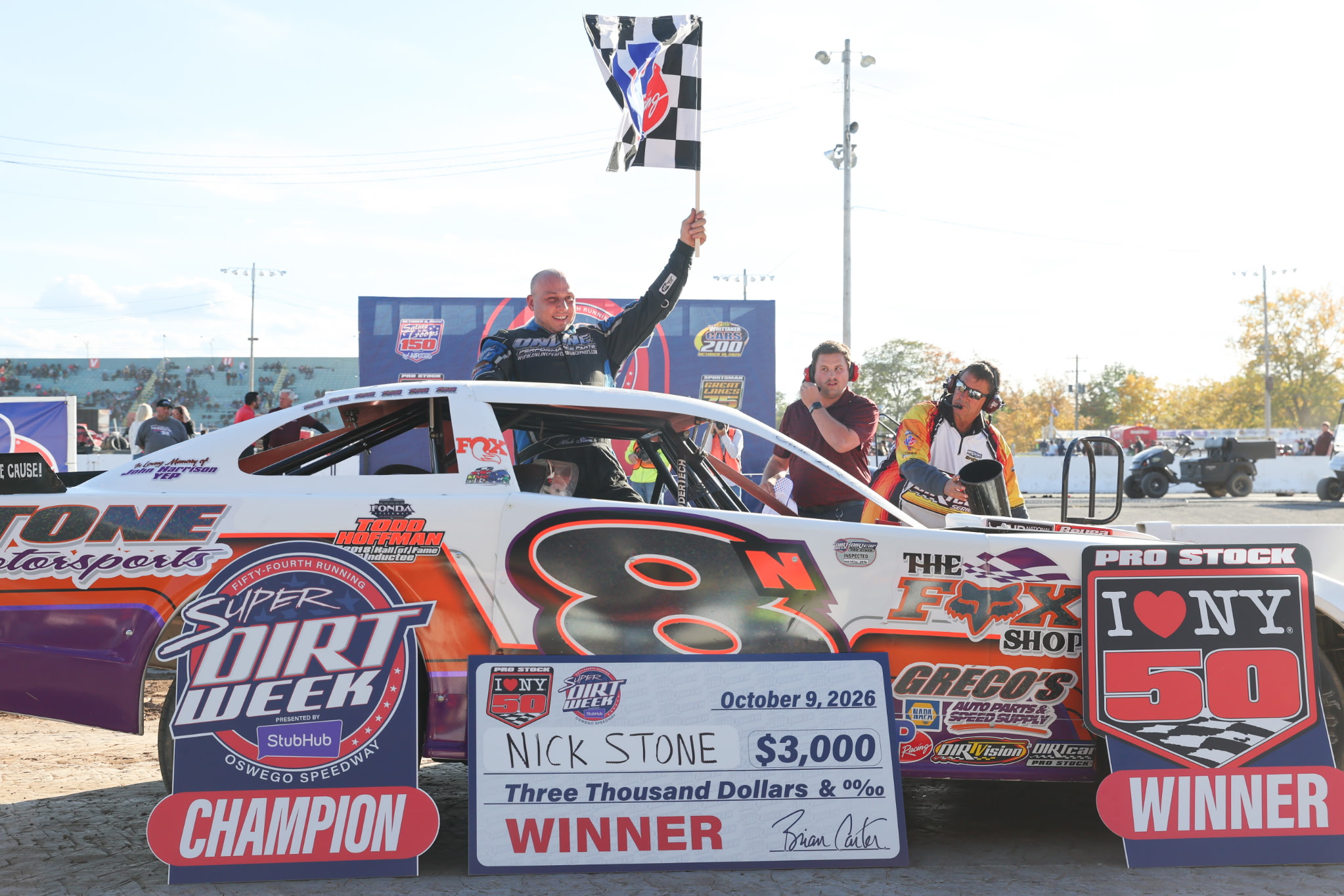 Stone in Victory Lane