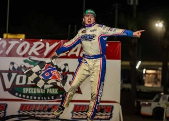 Blake Clouser celebrating at Volusia
