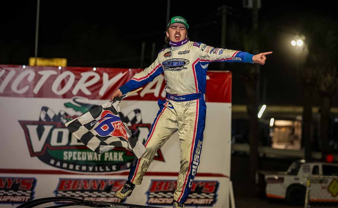 Blake Clouser celebrating at Volusia