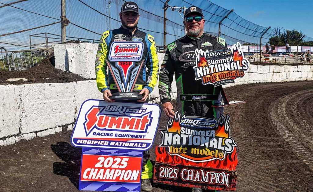 Tyler Nicely and Jason Feger with Hell Tour trophies