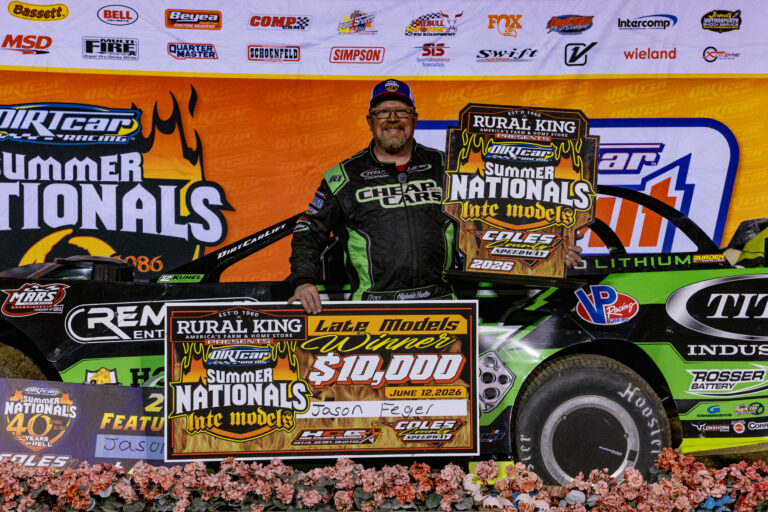 Jason Feger Wins 36th Career Summer Nationals Race in Series Debut at Coles County