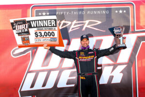 Devon Camenga wins at Oswego Speedway.