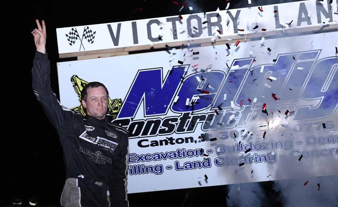 Joe B. Miller Draws First Career Xtreme Outlaw Midgets Triumph at Spoon River Speedway