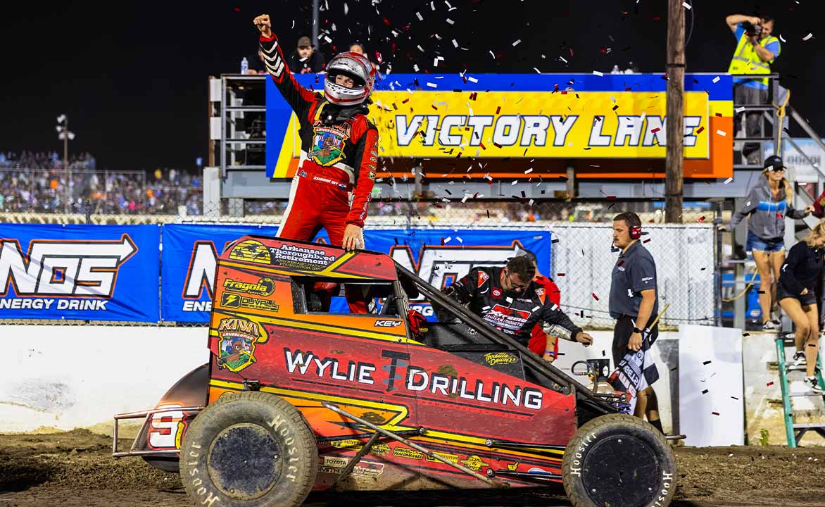 Kameron Key Claims First Xtreme Outlaw Midget Triumph in Home State Ironman 55 Finale