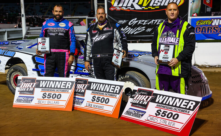 DIRTcar Pro Stock Qualifying Heat winners