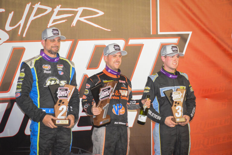 Super DIRT Week DIRTcar 358 Modified podium