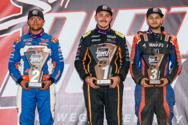 Super DIRT Week DIRTcar Sportsman podium