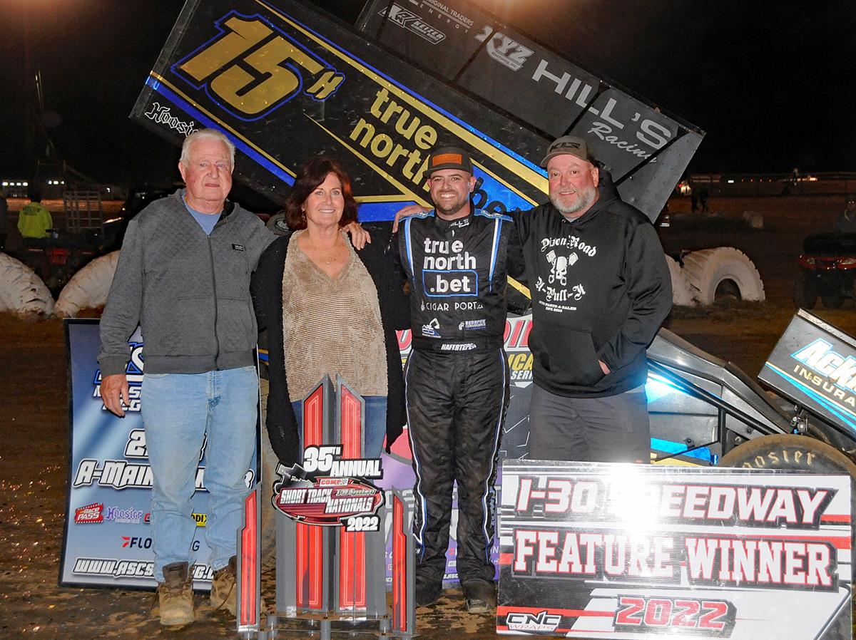Sam Hafertepe Jr in Victory Lane at I-30