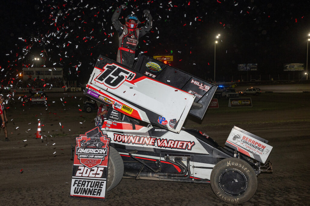 Sam Hafertepe celebrates