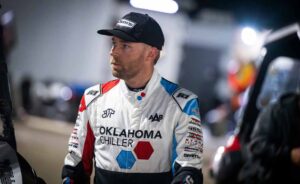 Seth Bergman walks in firesuit