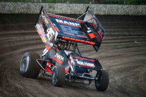 Kyler Johnson racing in Sprint Car at Benton
