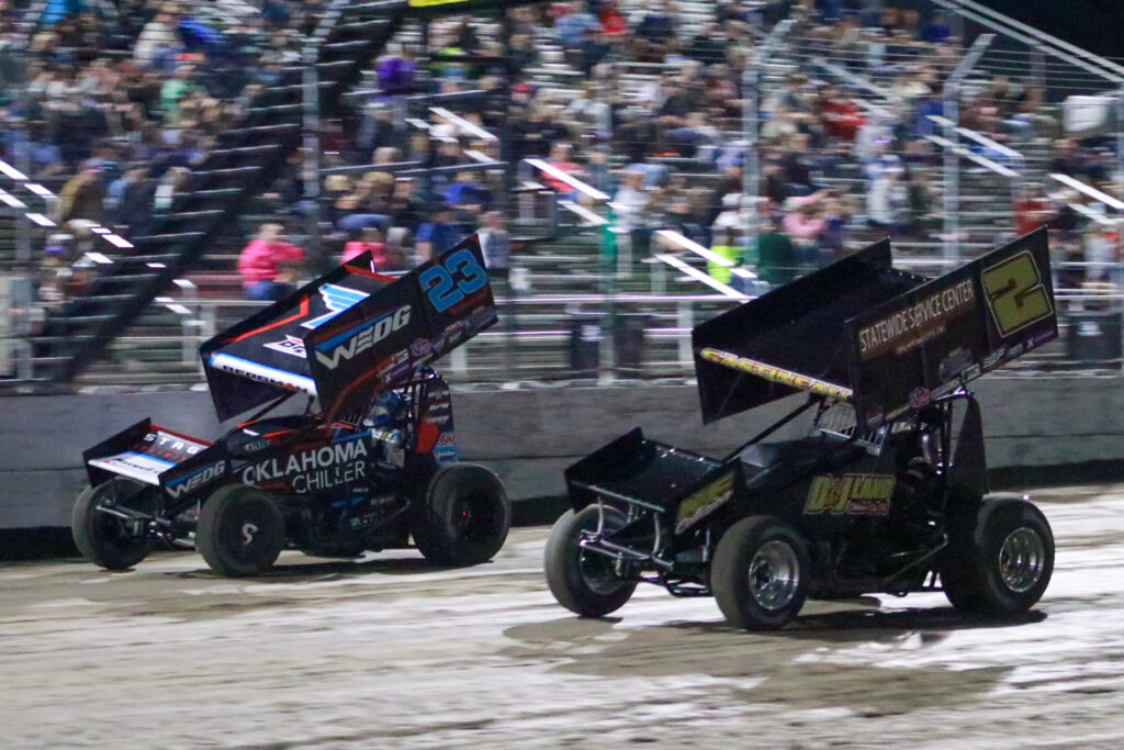 Seth Bergman, Whit Gastineau racing side-by-side