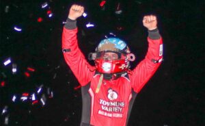Sam Hafertepe Jr. celebrating