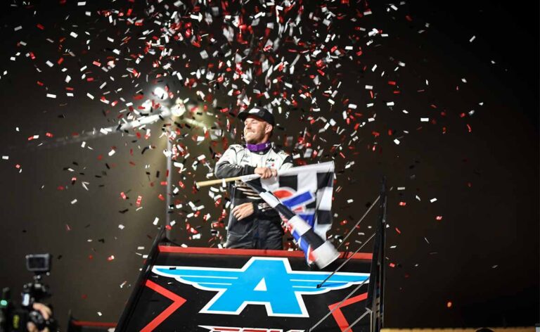 Seth Bergman celebrating at Texarkana